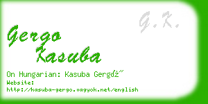 gergo kasuba business card